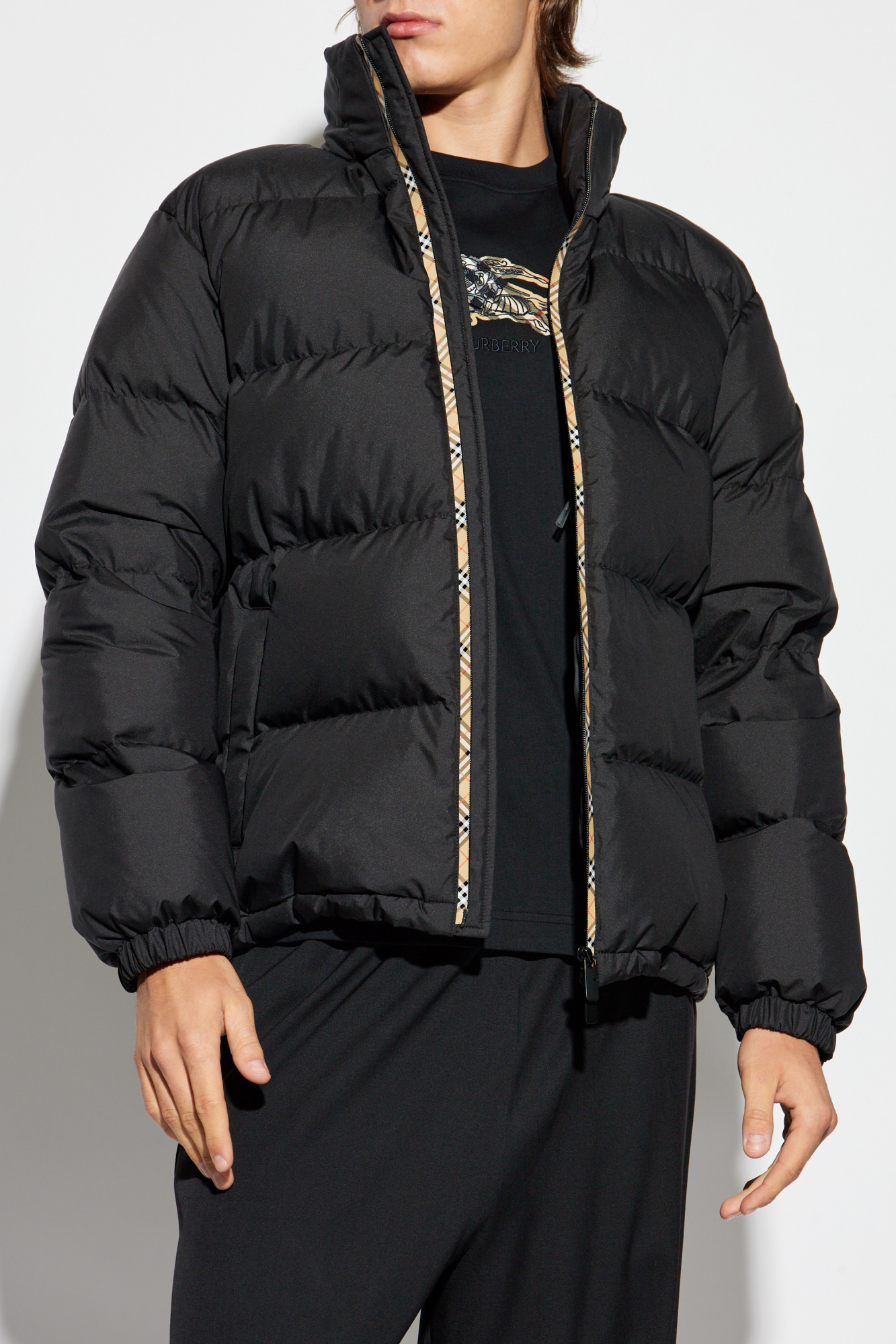 Black Down jacket with hood Burberry - Vitkac Slovakia